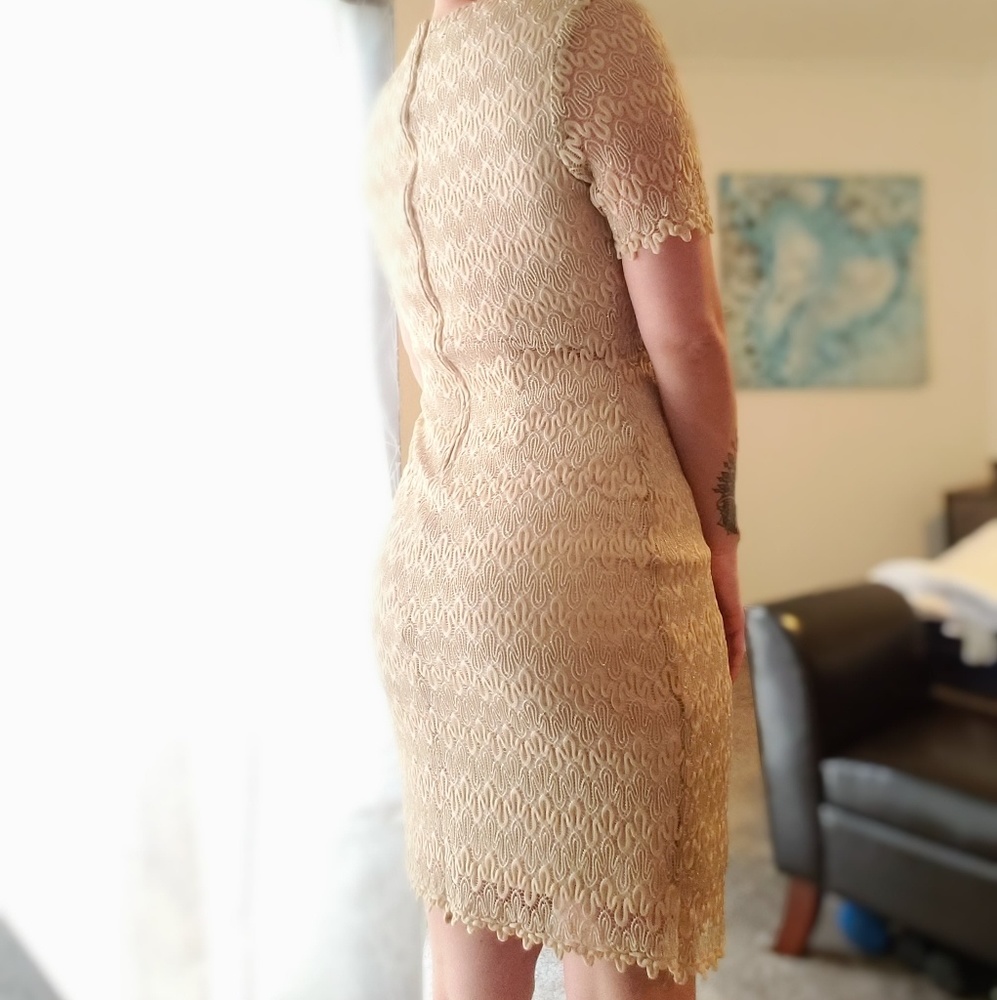 Tan dress with detail